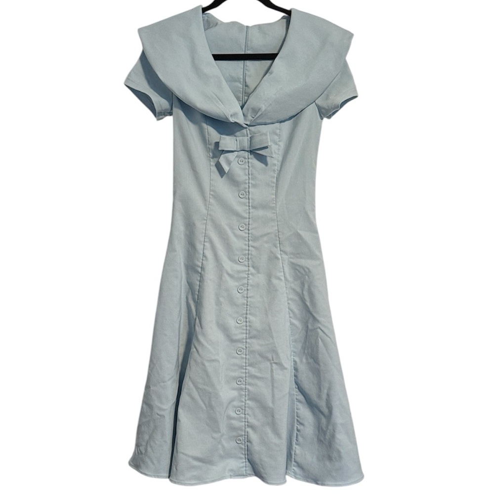 🖤 Modcloth Retro Vintage Style Pale Blue Dress